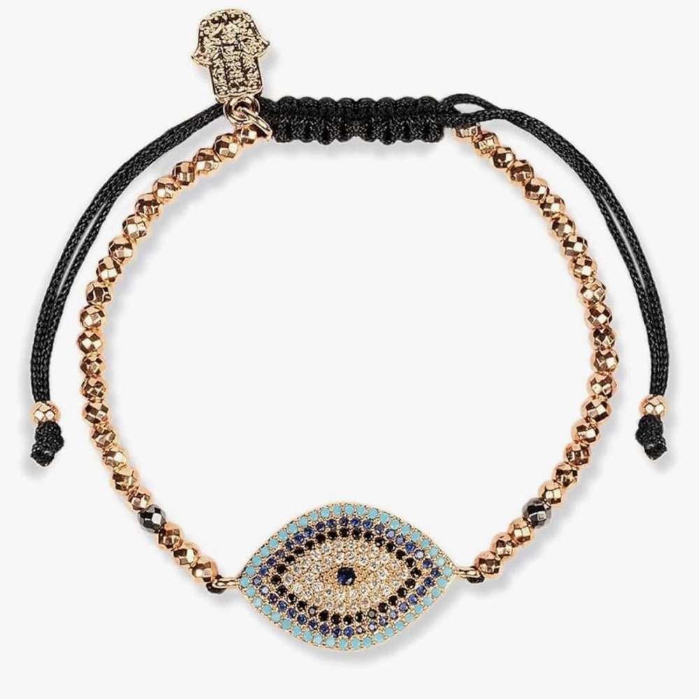 COPY - KARMA AND LUCK - Women'sRose Gold-Tone Evil Eye Bracelet